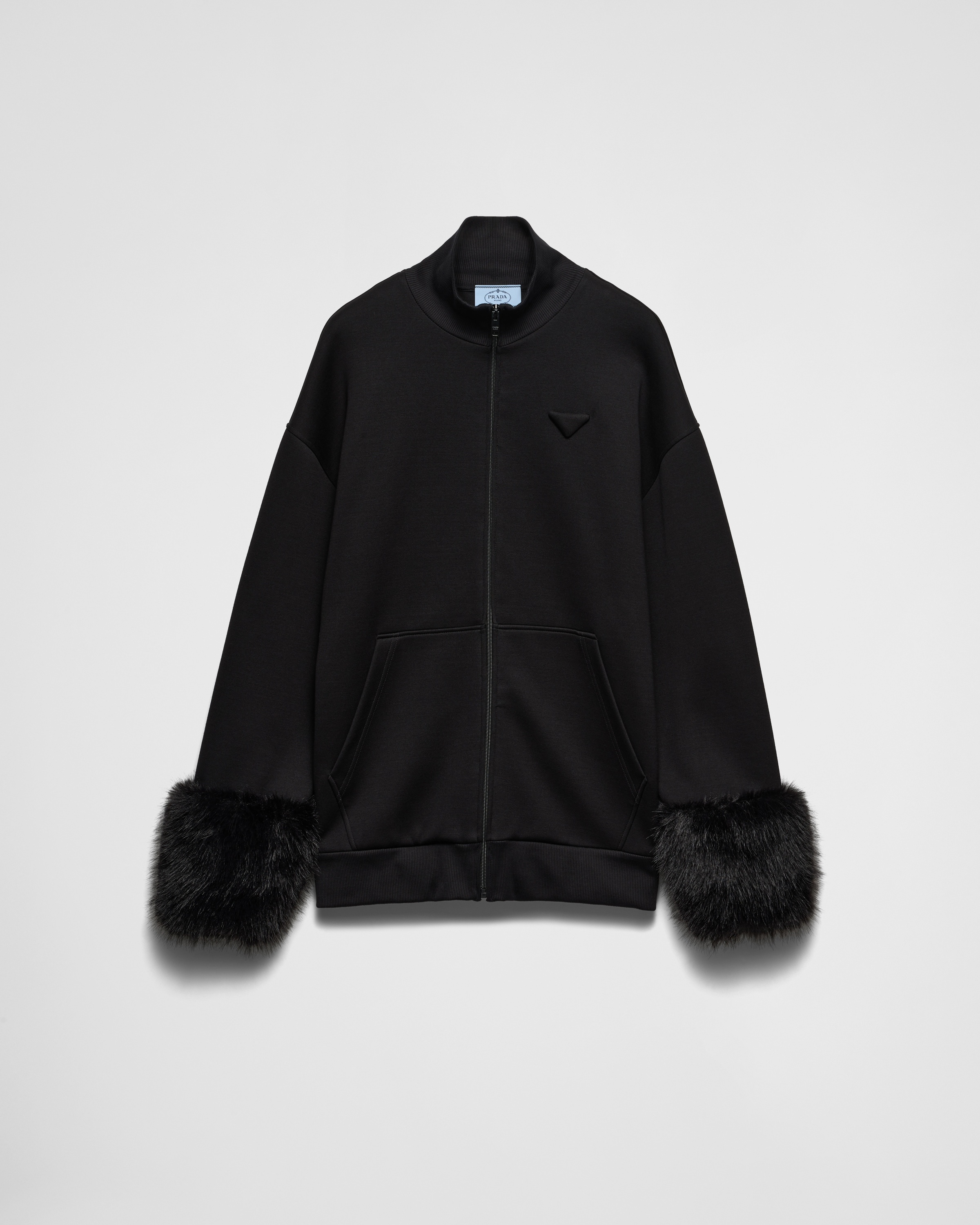 Double fleece high-neck blouson - 1