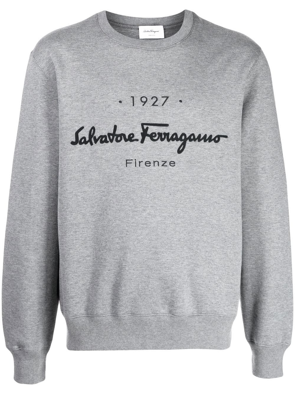 embroidered-logo sweatshirt - 1