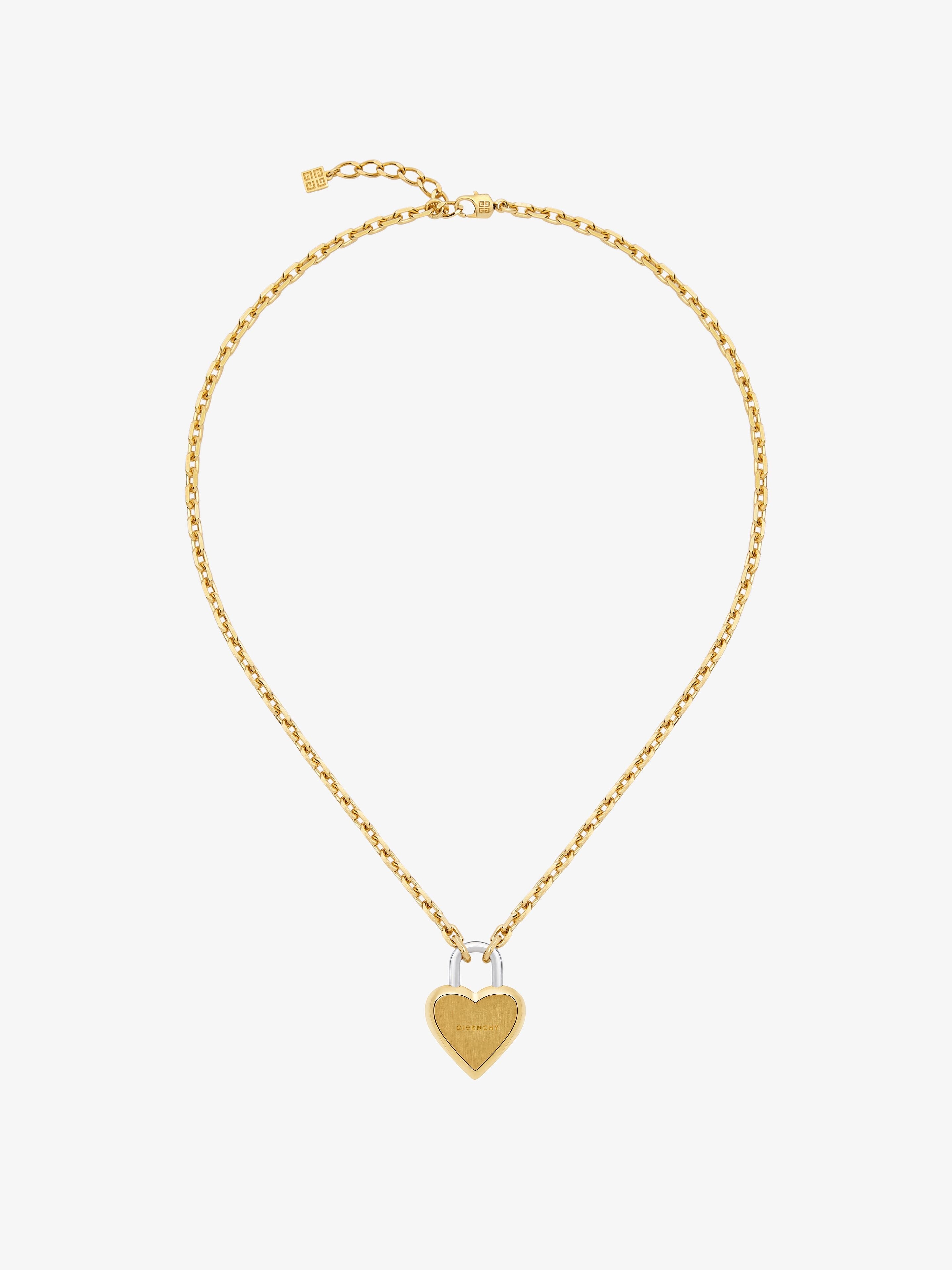 HEART LOCK NECKLACE IN METAL - 3
