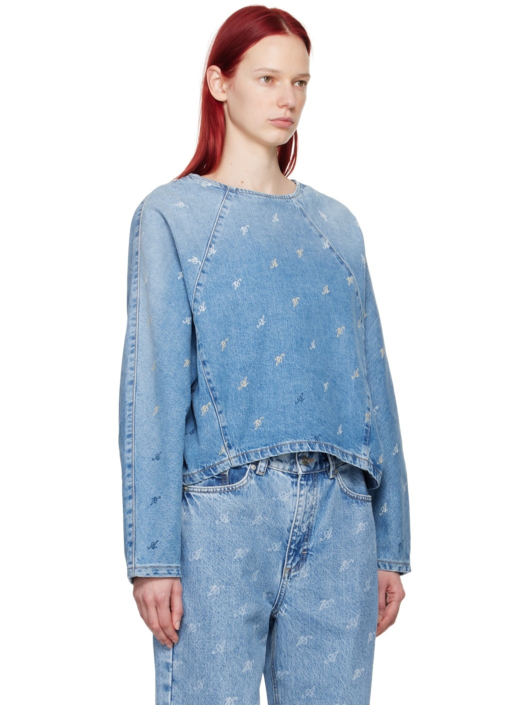 Blue Daisy Script A Denim Blouse - 2