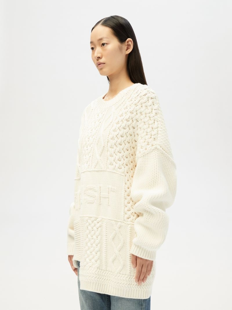 PATCHWORK KNIT CREWNECK - 4