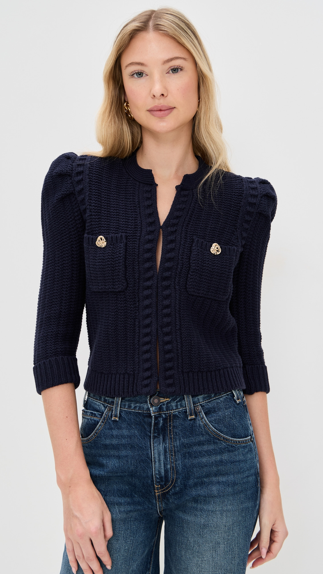 Delilah Crop Textured Cardigan - 6