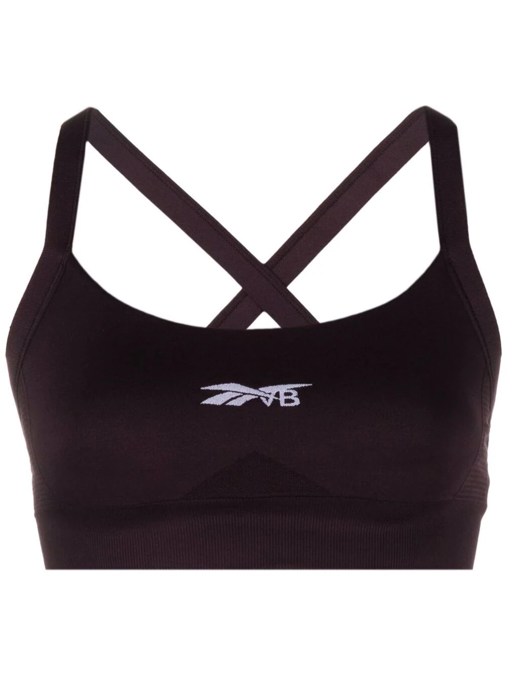 jacquard-logo sports bra - 1