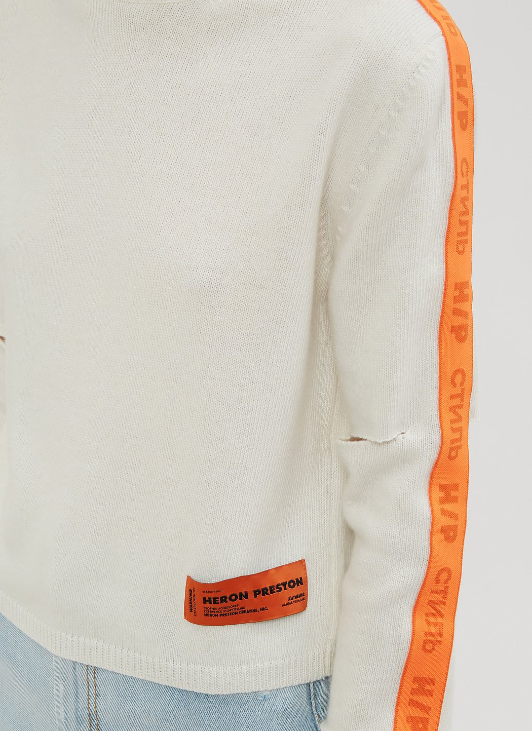 Heron Preston Women Cropped Ctnmb Ribbed Turtle Neck Sweater - 5