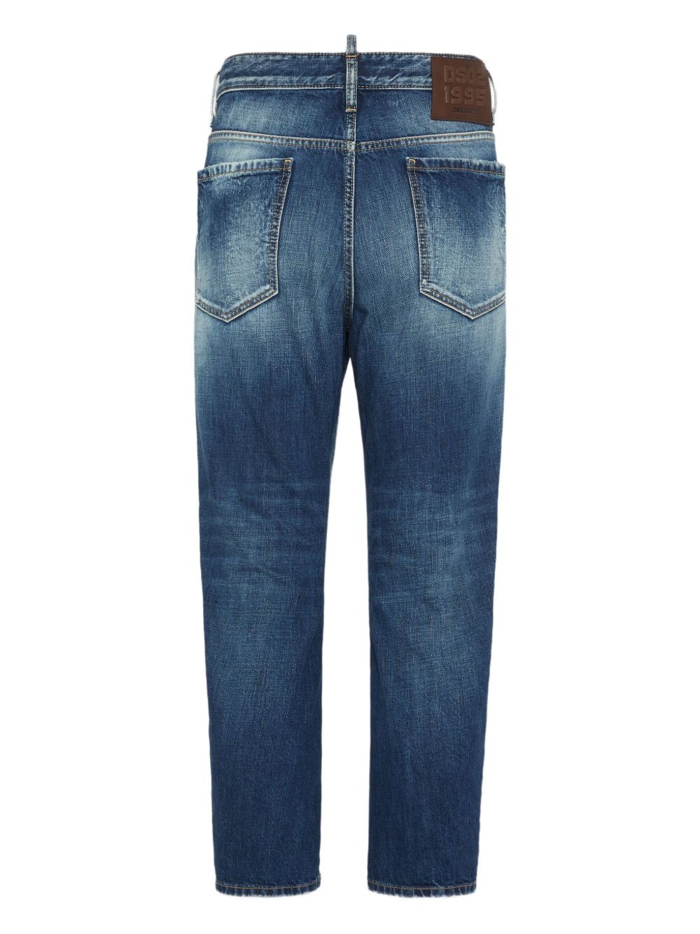 distressed tapered jeans - 2