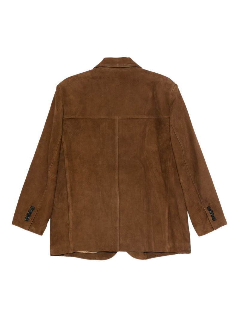Dunst suede button-fastening leather jacket outlook