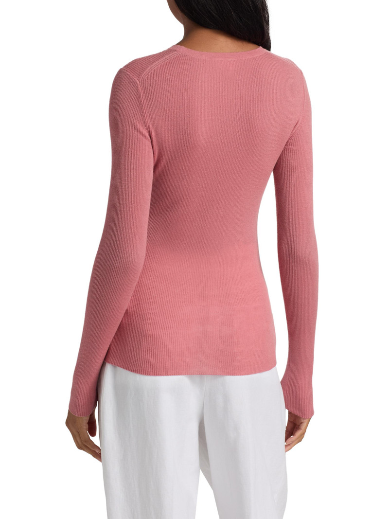 Women's Hutton Ribbed Cashmere Sweater - Guava 5