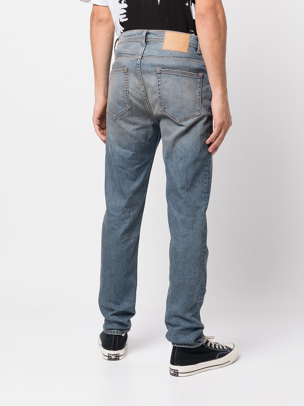 faded slim-fit jeans - 4