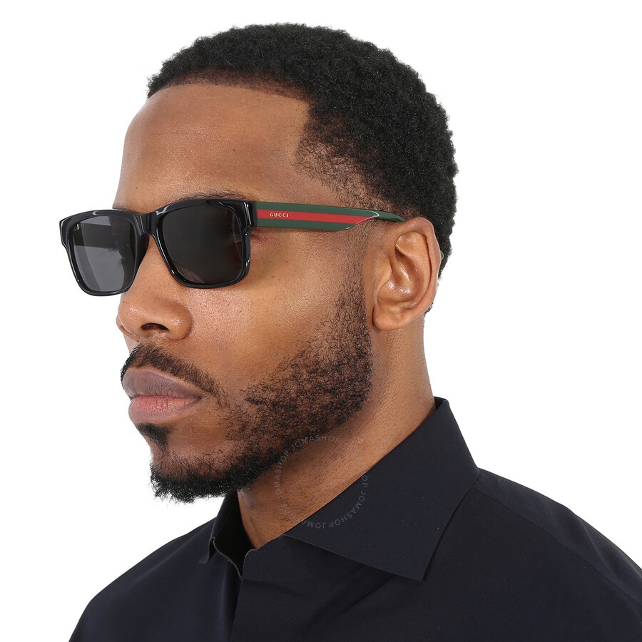 Gucci Grey Square Men's Sunglasses GG0340S 006 58 - 2