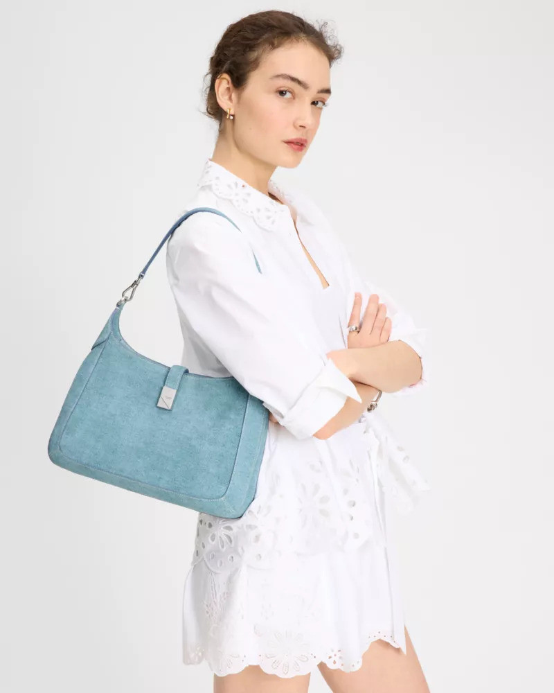 kate spade Deco Denim Hobo Bag outlook