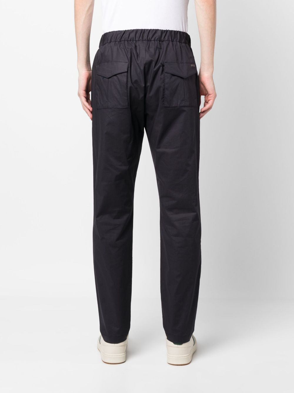 drawstring straight-leg trousers - 4