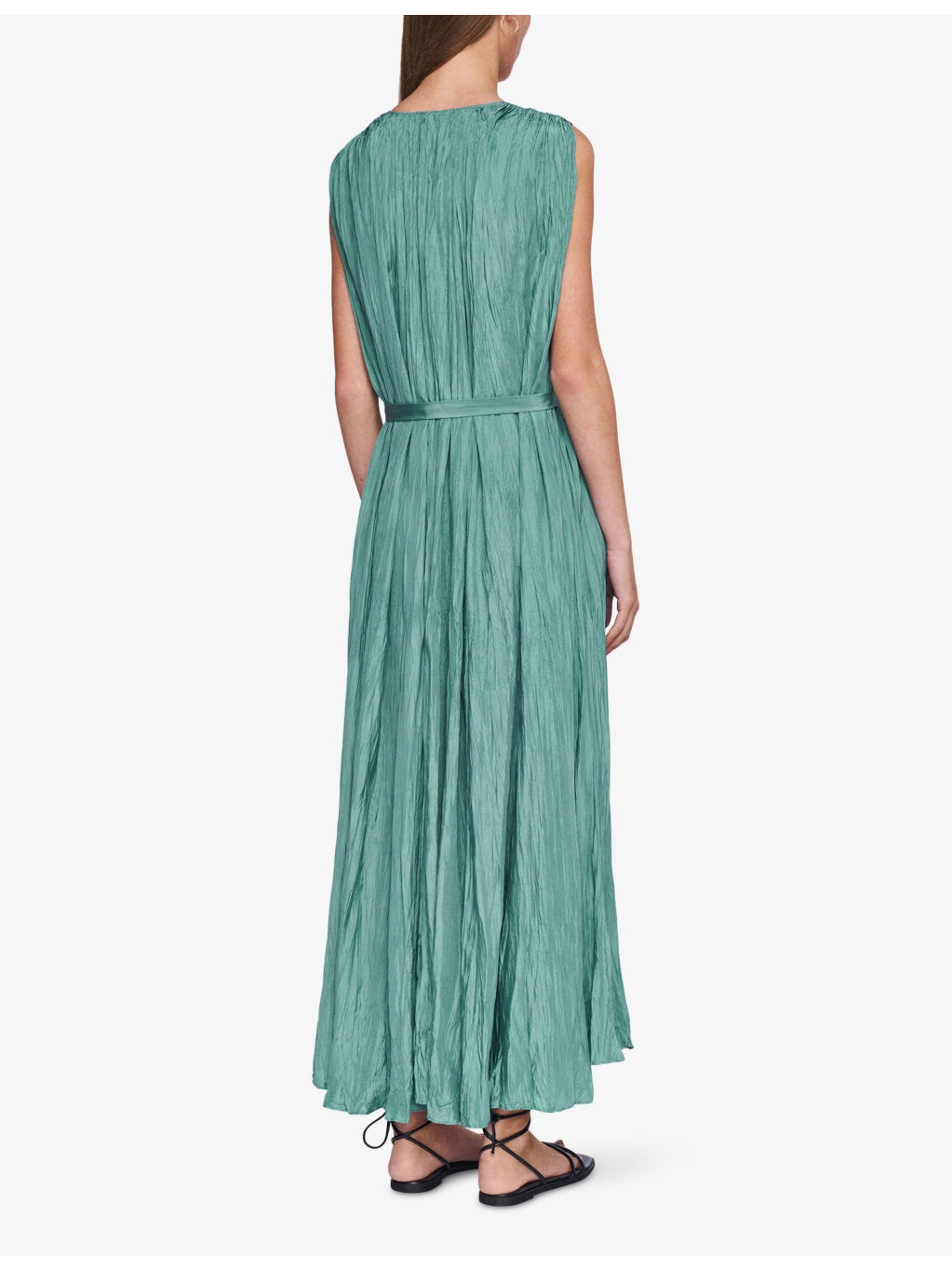 Martini Crinkled-Texture Silk-Habotai Maxi Dress - 4