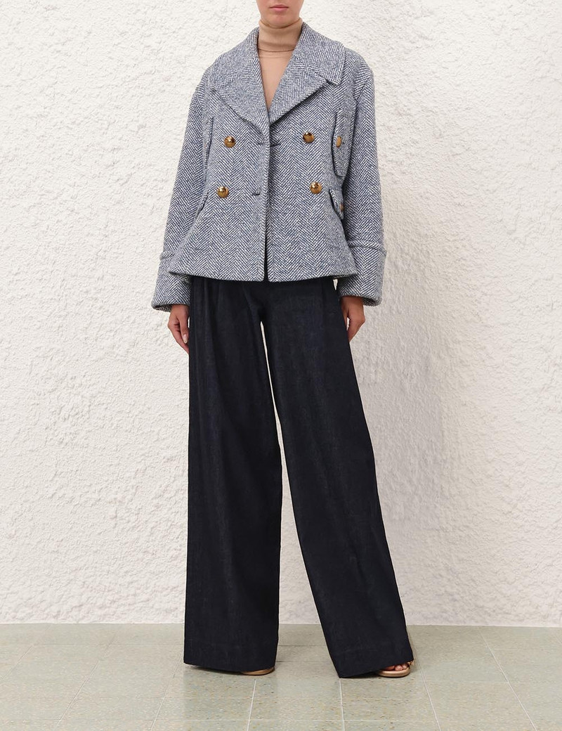 REBELLION HERRINGBONE PEACOAT 7