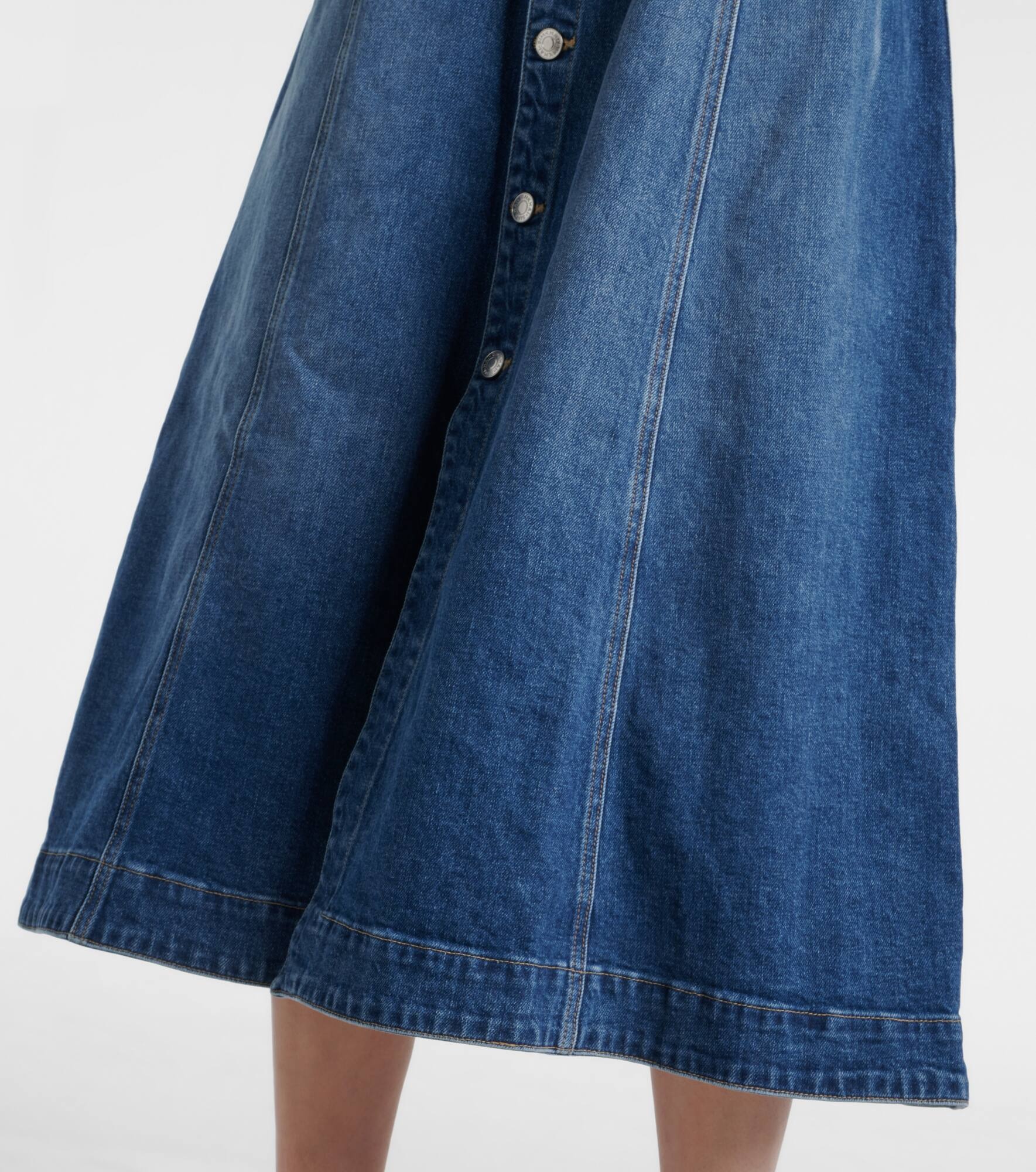 Alba belted denim midi dress - 5