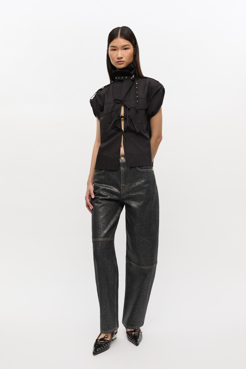 GANNI SHIMMERY FOIL STARY JEANS outlook
