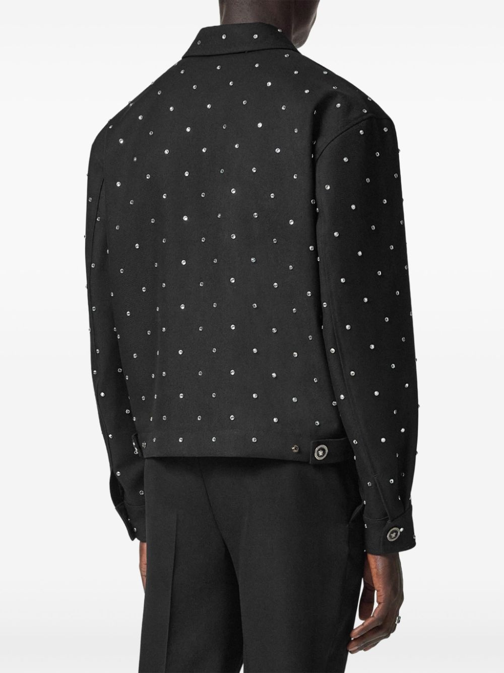 rhinestone-embellished jacket - 4