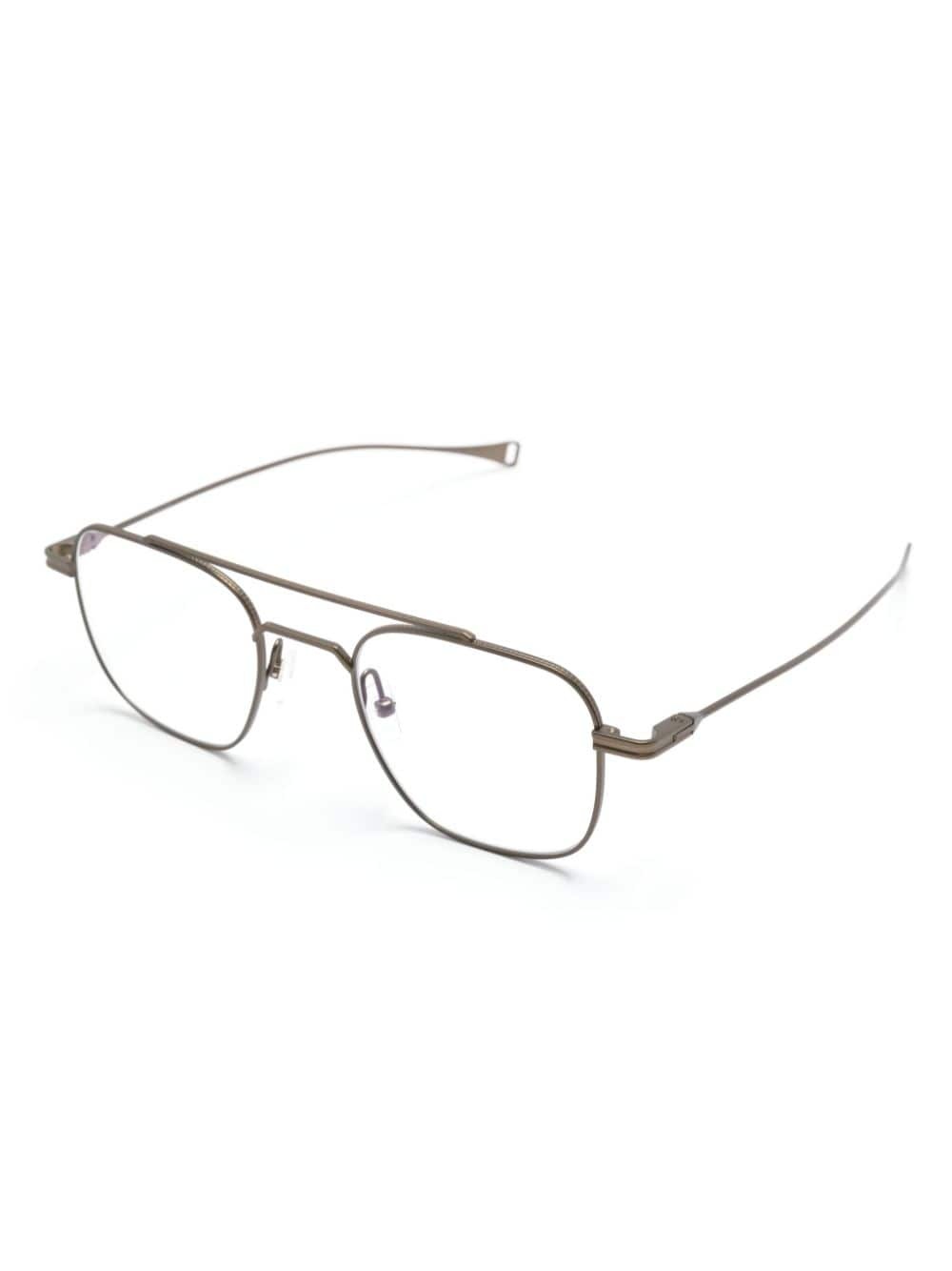 matte pilot-frame glasses - 2