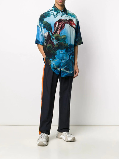 Valentino Dragons Garden silk shirt outlook