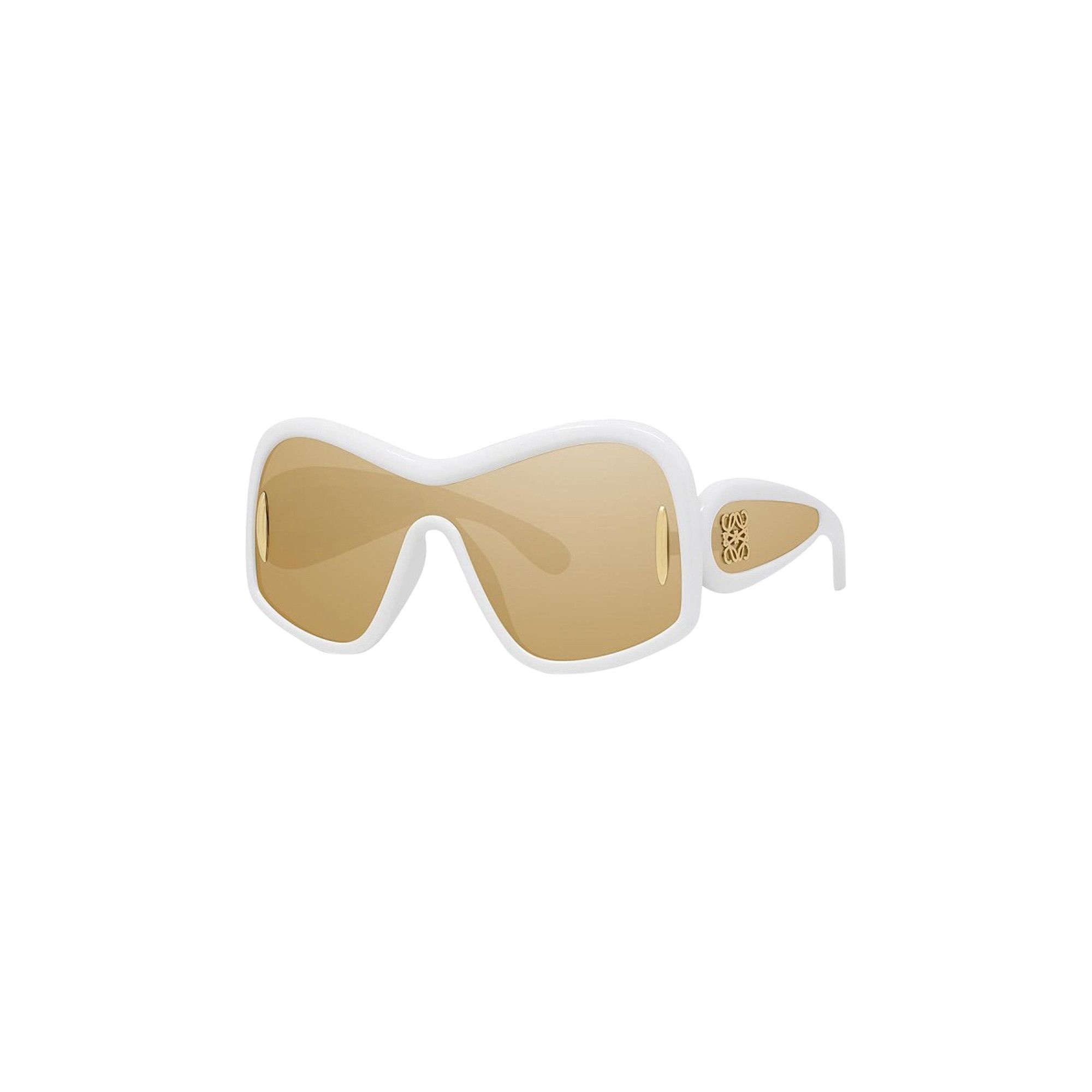 Loewe Square Mask Sunglasses 'Ivory/Brown' - 2