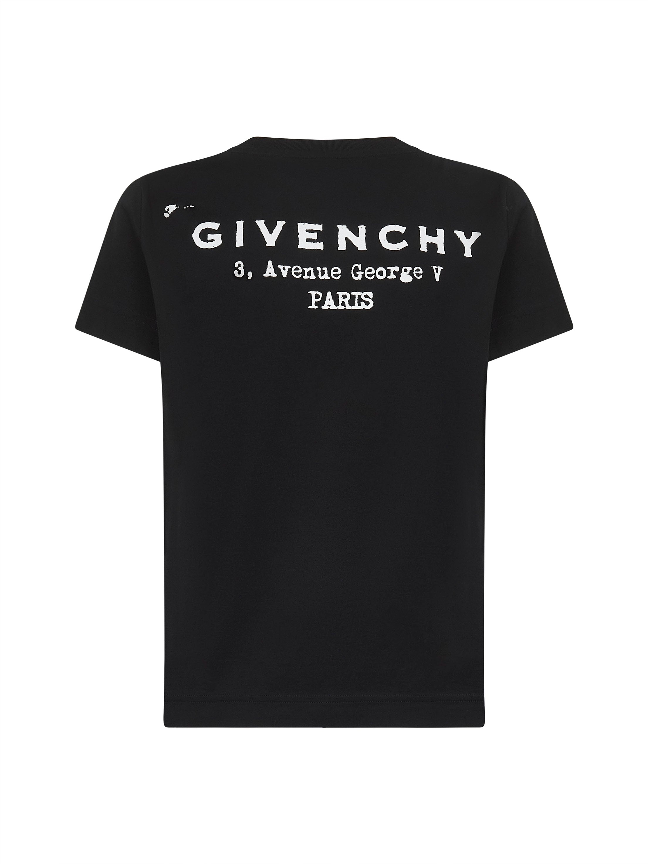 Black cotton jersey crewneck T-shirt - 2