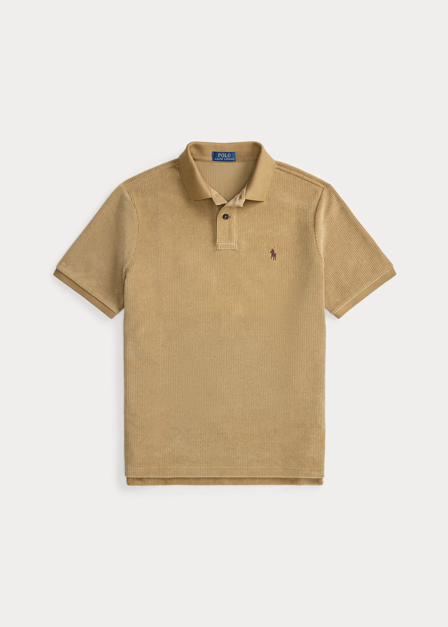 Classic Fit Knit Corduroy Polo Shirt - 1