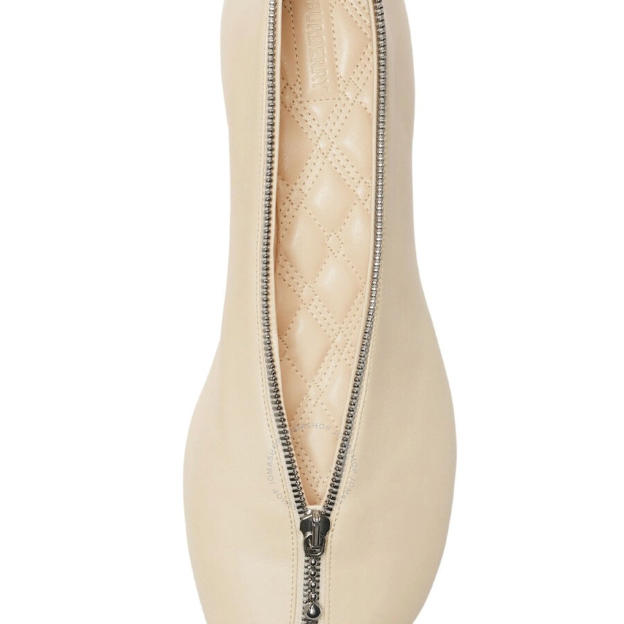 Burberry Sadler Zip Leather Ballerina Shoes - 2
