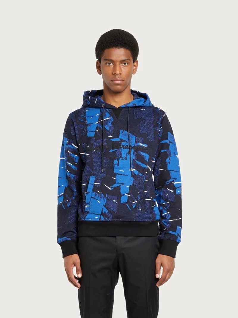 FERRAGAMO PALME PRINT HOODIE outlook