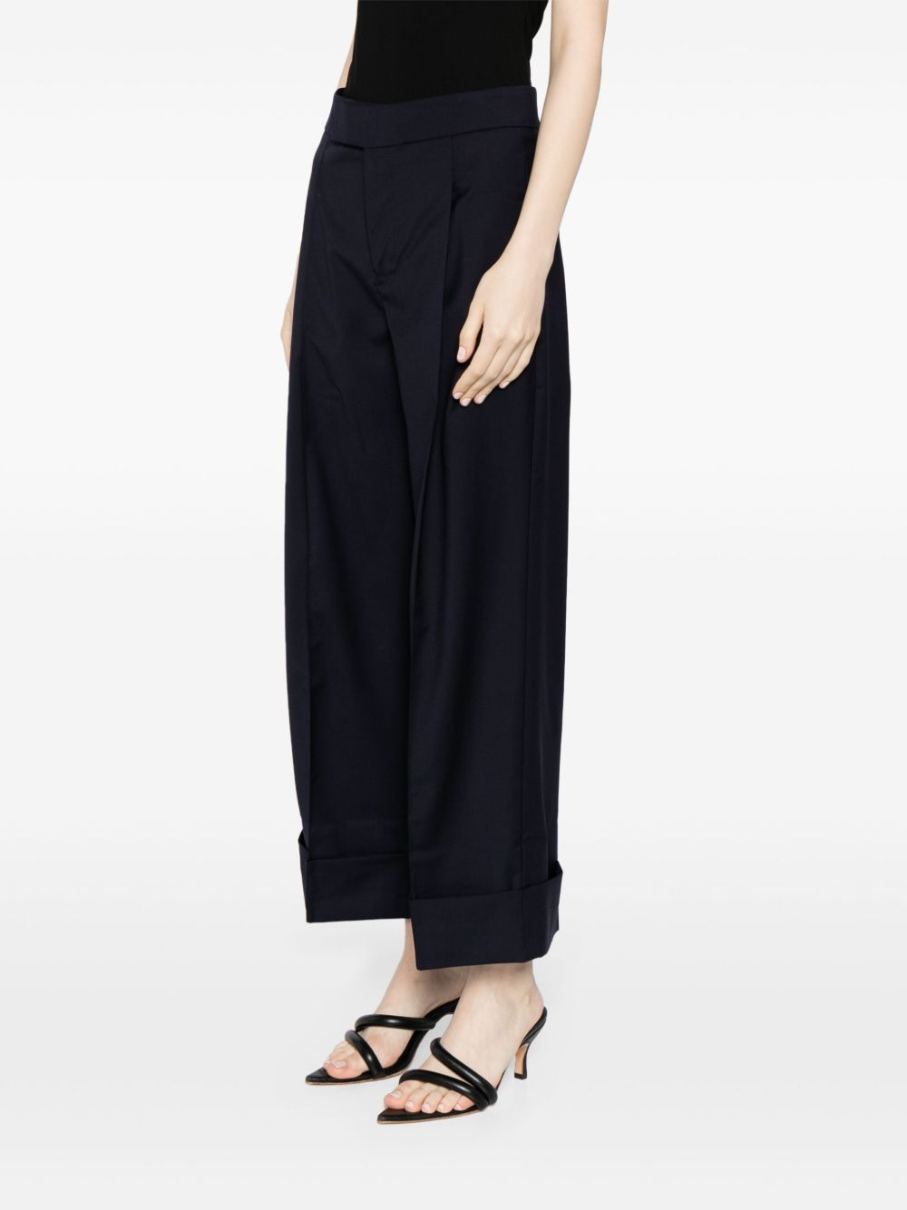 high-rise wool trousers - 3