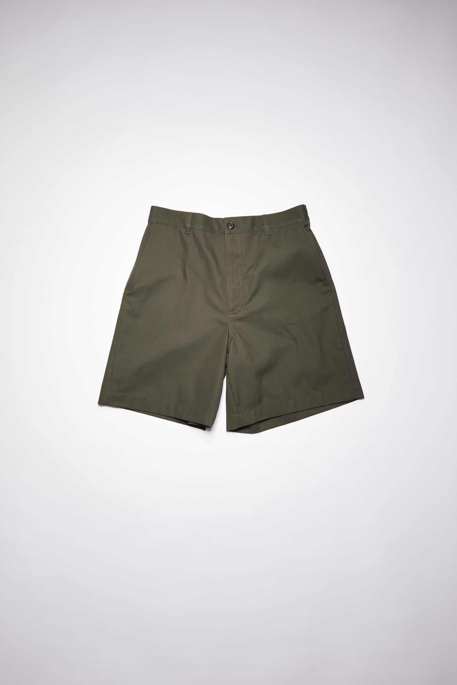 Cotton blend shorts - Stone grey - 1