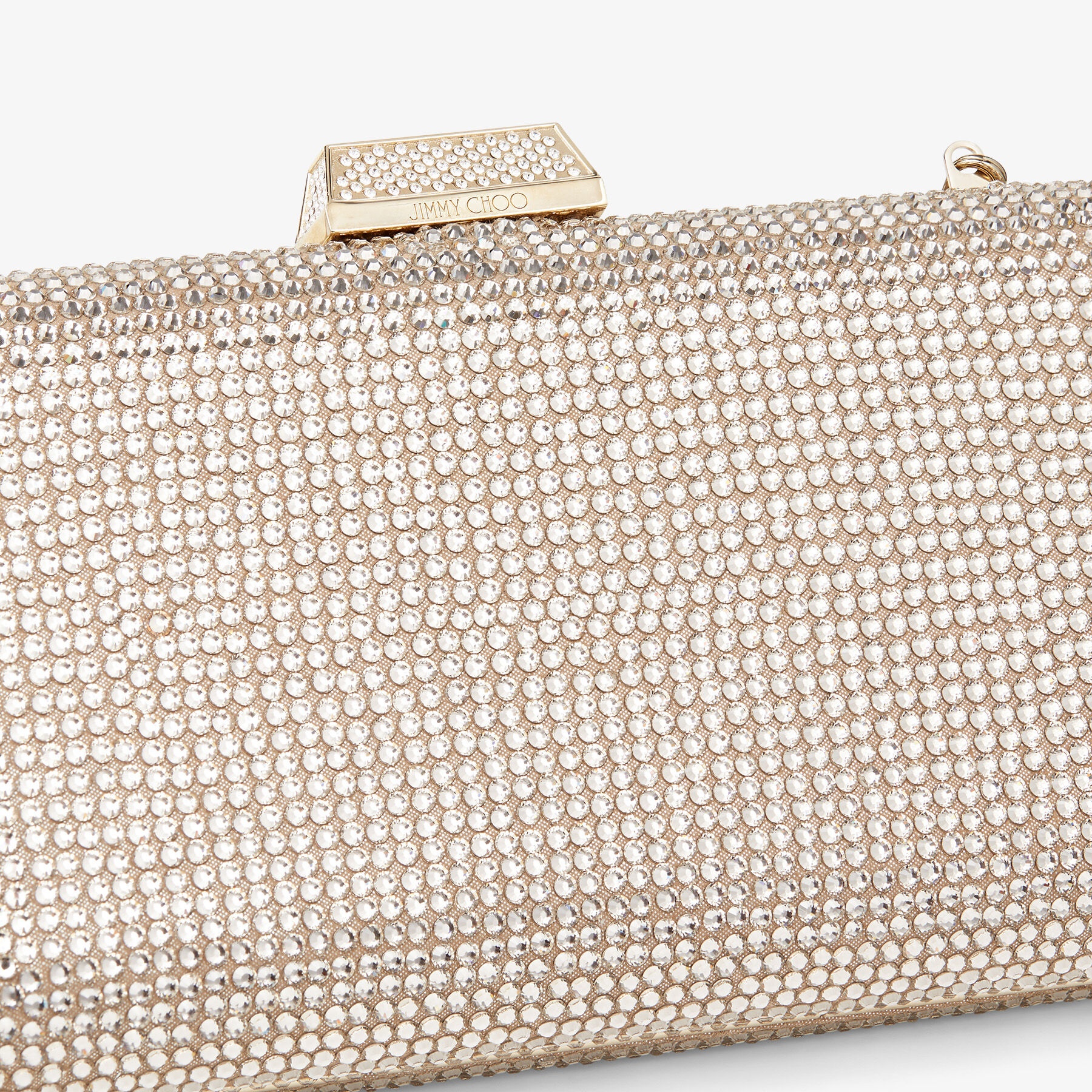 Clemmie
Honey Gold Suede Clutch Bag with Crystals - 6