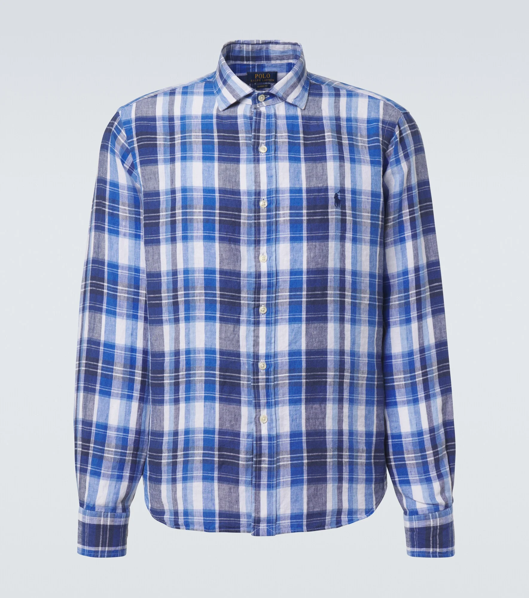 Checked linen shirt - 1