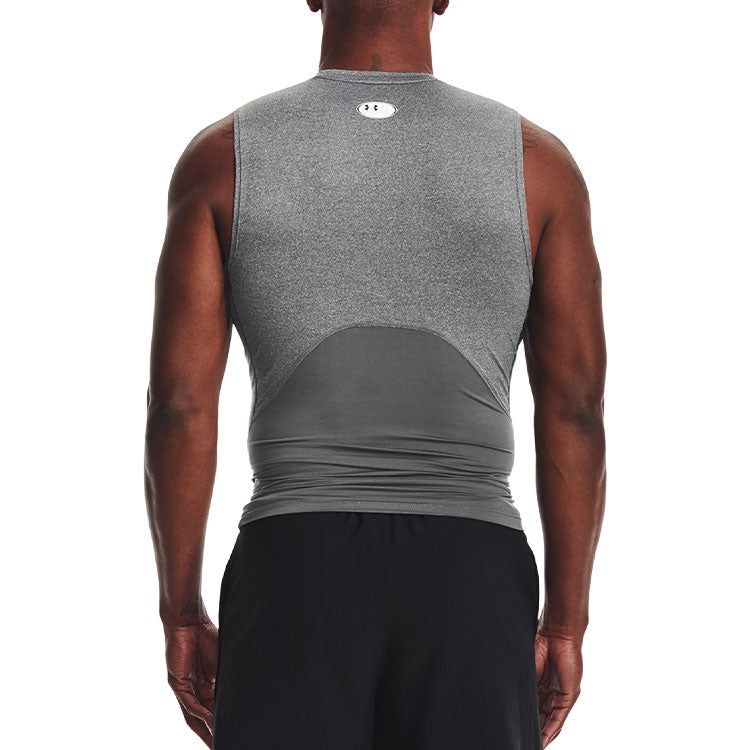 Under Armour HeatGear Sleeveless Shirt 'Carbon Heather Black' 1361522-090 - 4