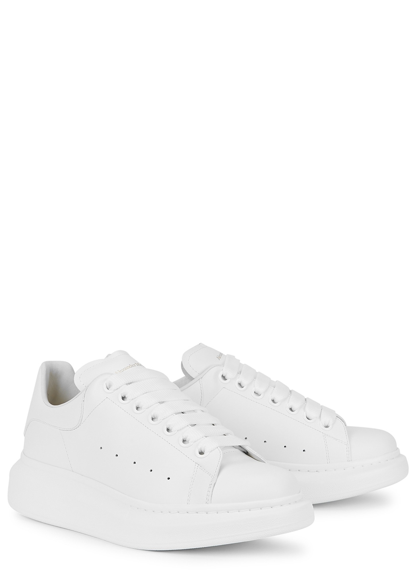 Oversized white leather sneakers - 2