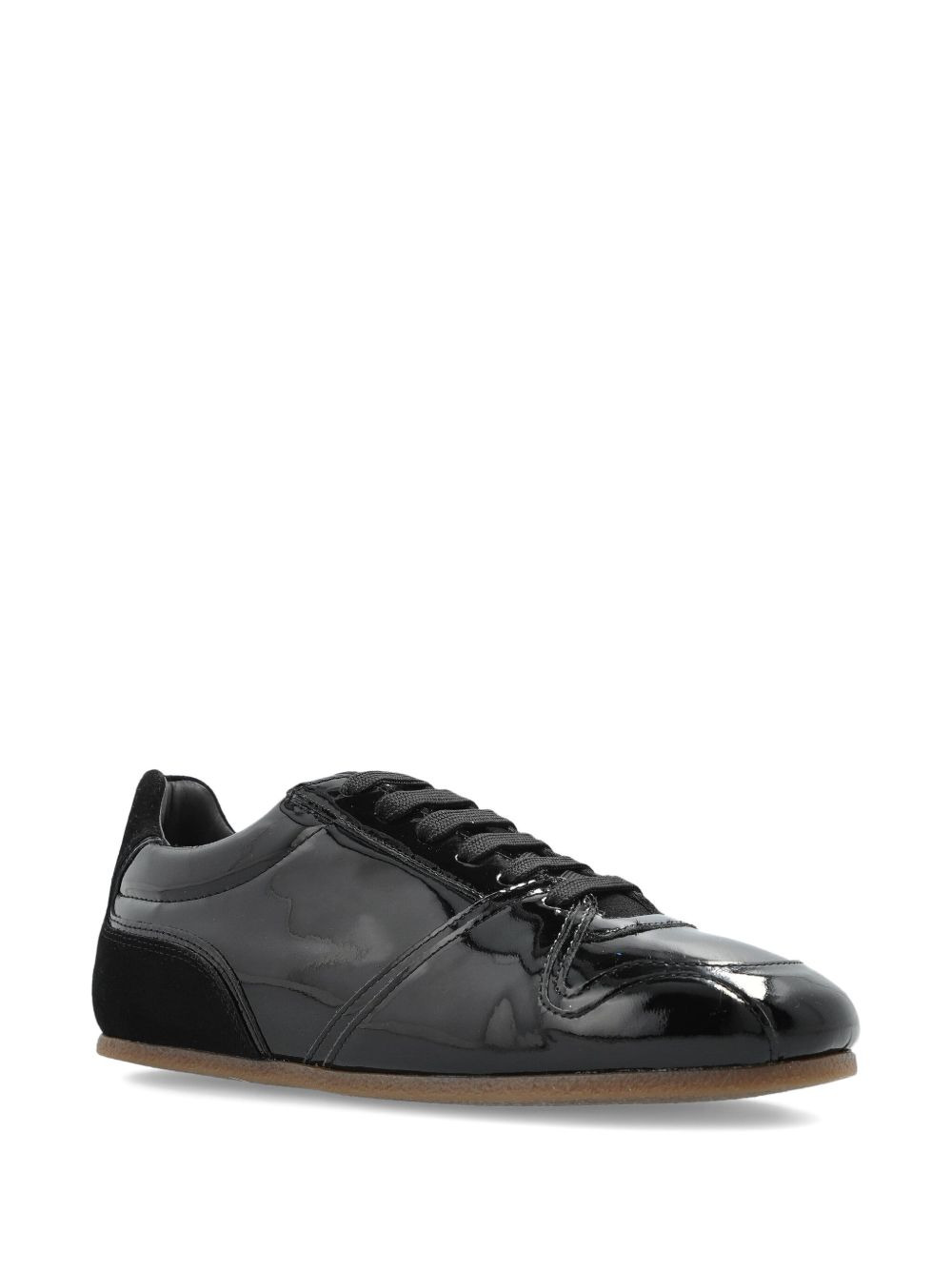 patent-leather low-top sneakers - 2