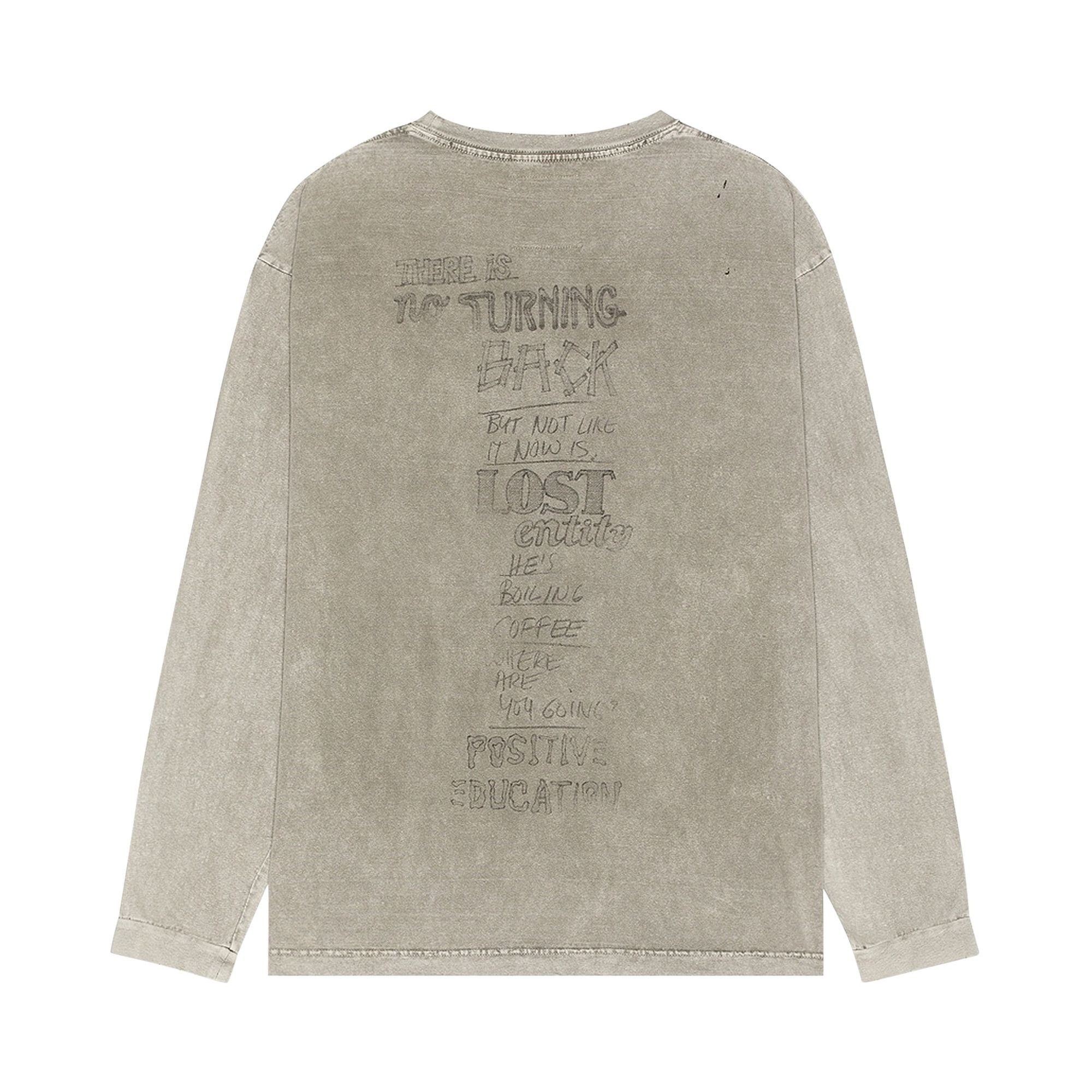 Maison Mihara Yasuhiro Bleached Long-Sleeve T-Shirt 'Beige' - 2