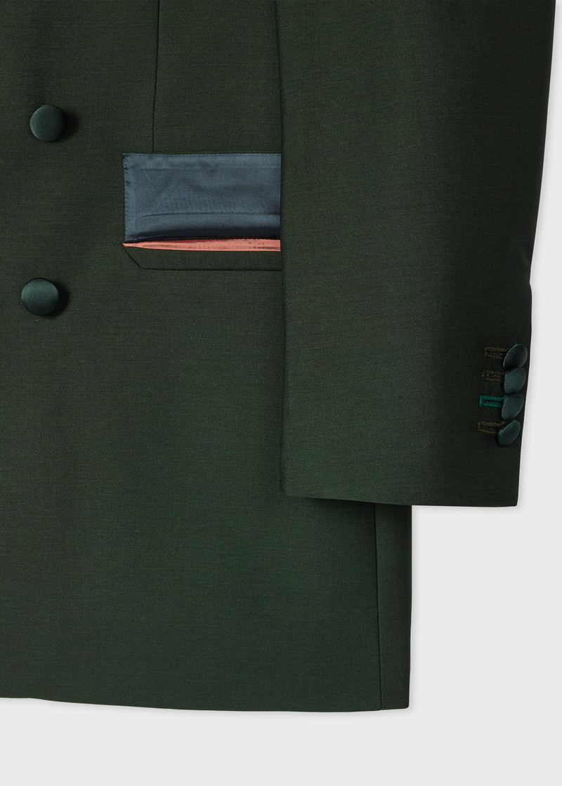Paul Smith Dark Green Wool-Mohair Double-Breasted Evening Suit outlook