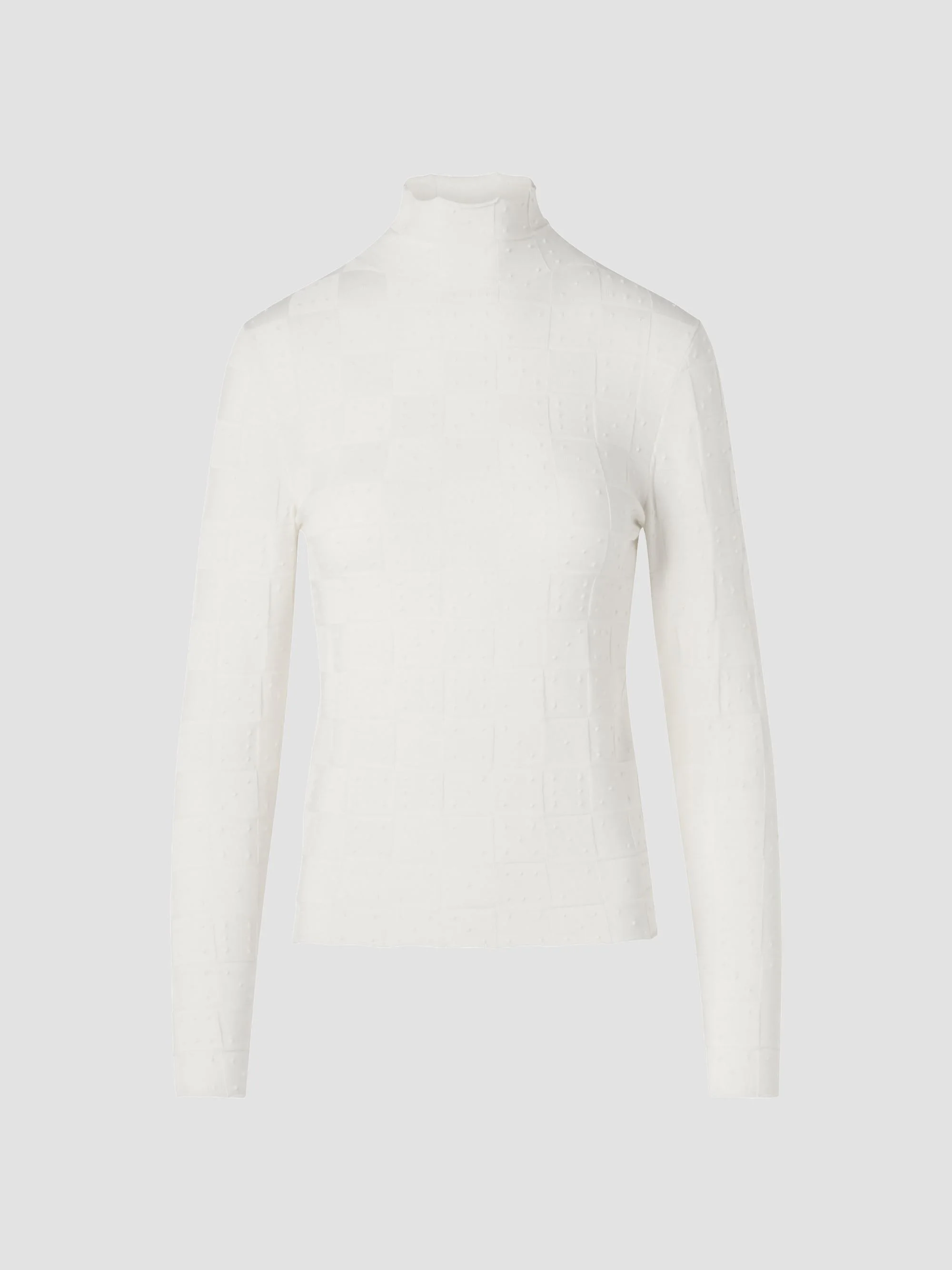 Women's Wool Textured Knit Sweater - Winter White - 1