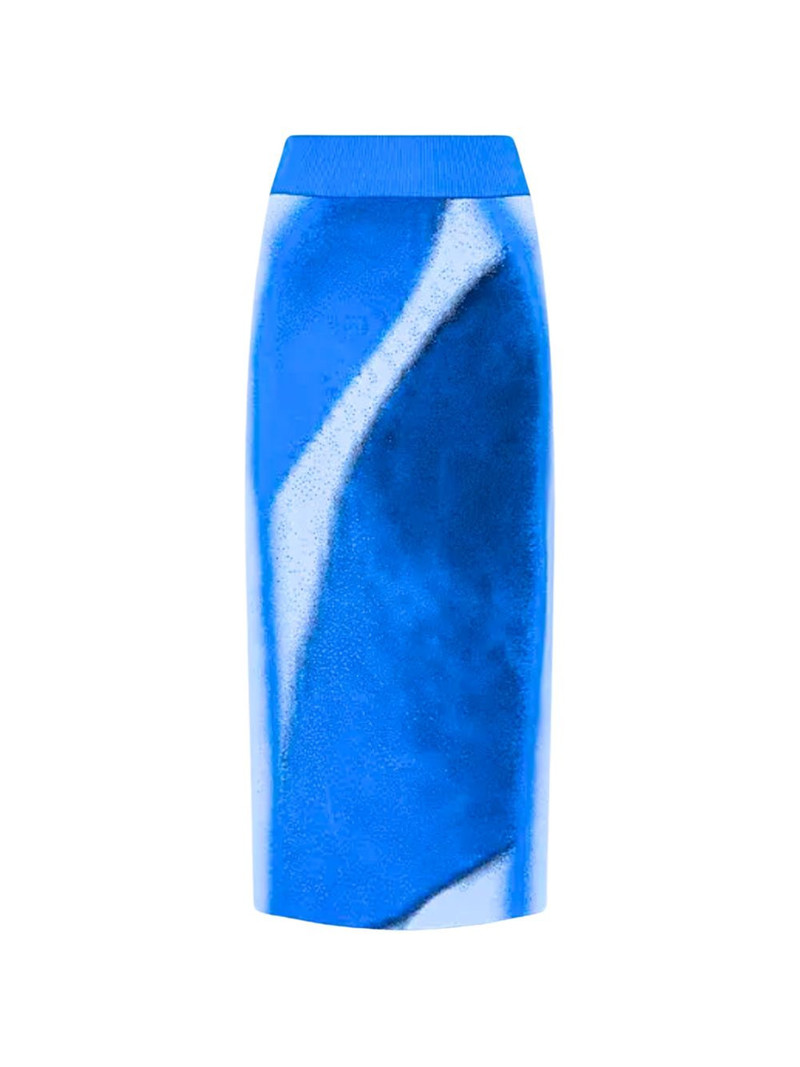 elastic-waistband midi skirt 1