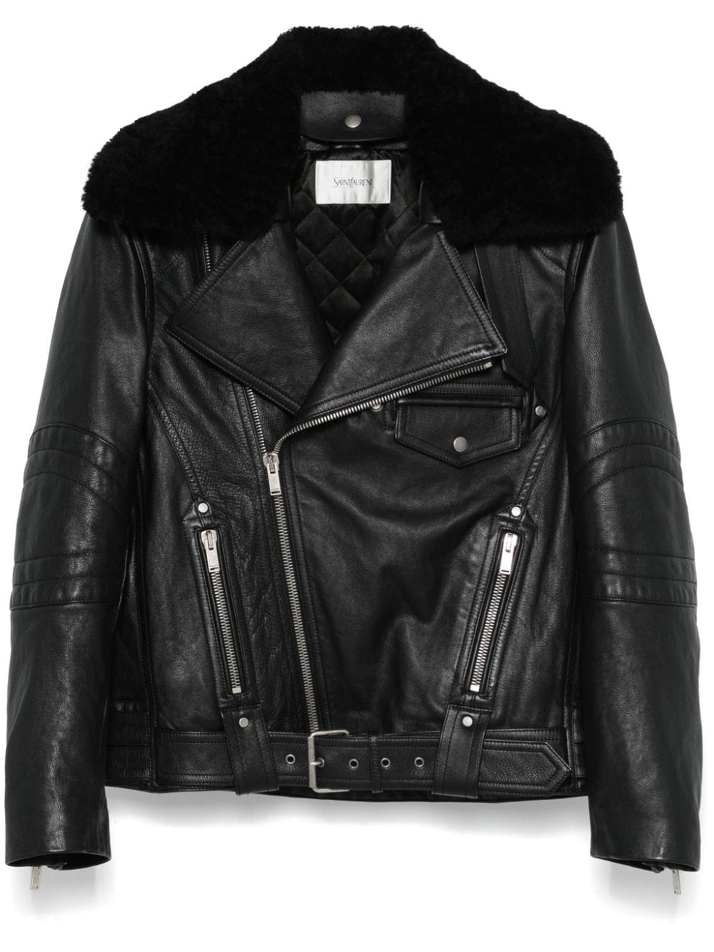 leather biker jacket - 1