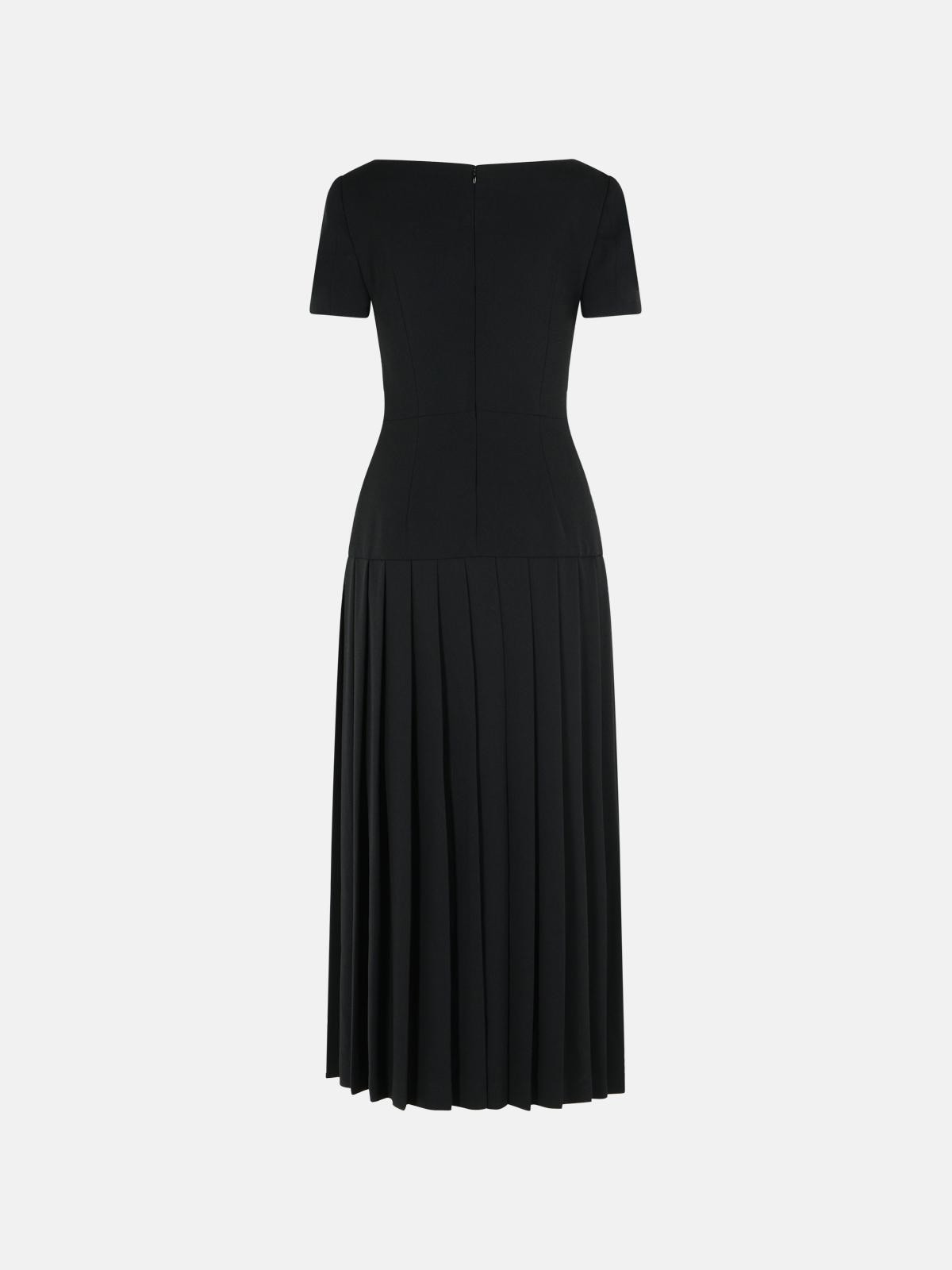BLACK VIRGIN WOOL DRESS - 3