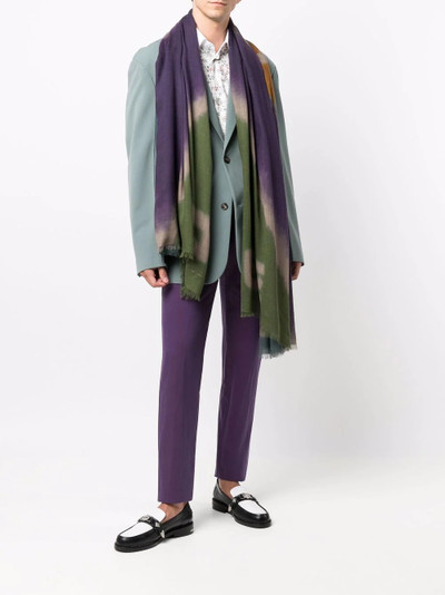 Etro watercolour-effect cashmere scarf outlook