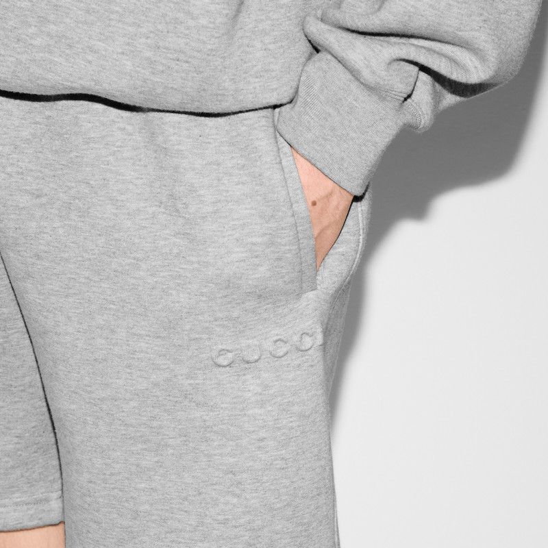 Embossed cotton jersey shorts 5