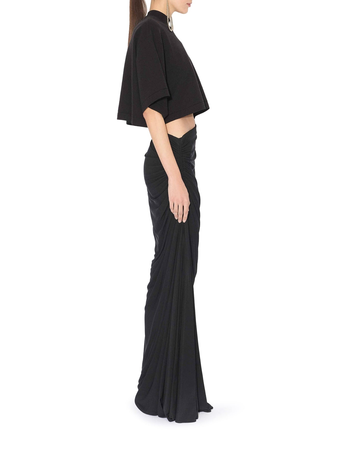 DRAPED JERSEY SKIRT - 4