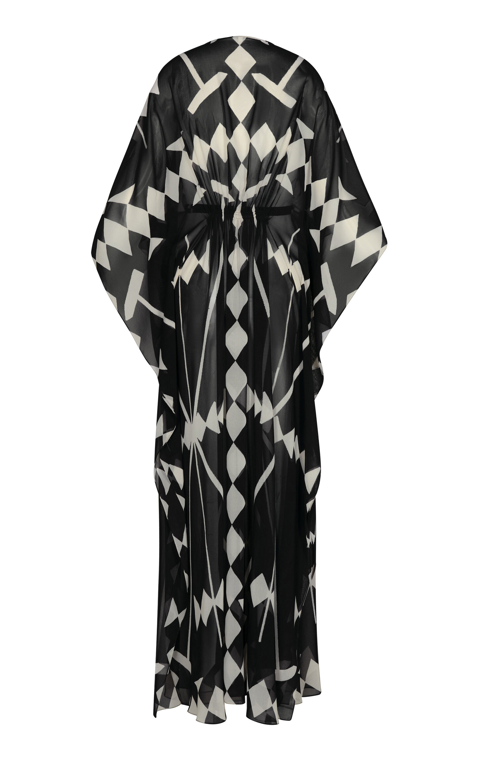 Secret Garden Georgette Caftan Maxi Dress black/white - 4