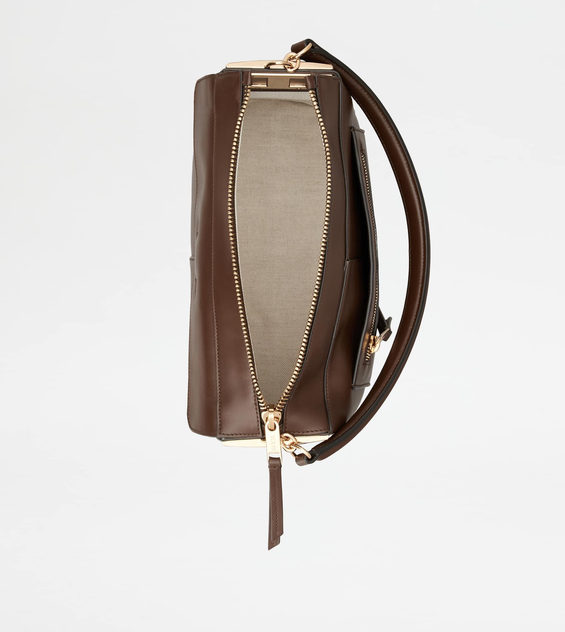 TOD'S T CASE BAULETTO IN LEATHER SMALL - BROWN - 7