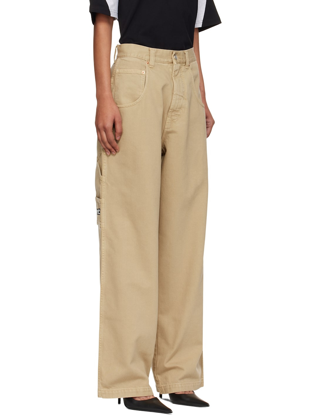 Beige Hip-Hop Jeans - 2