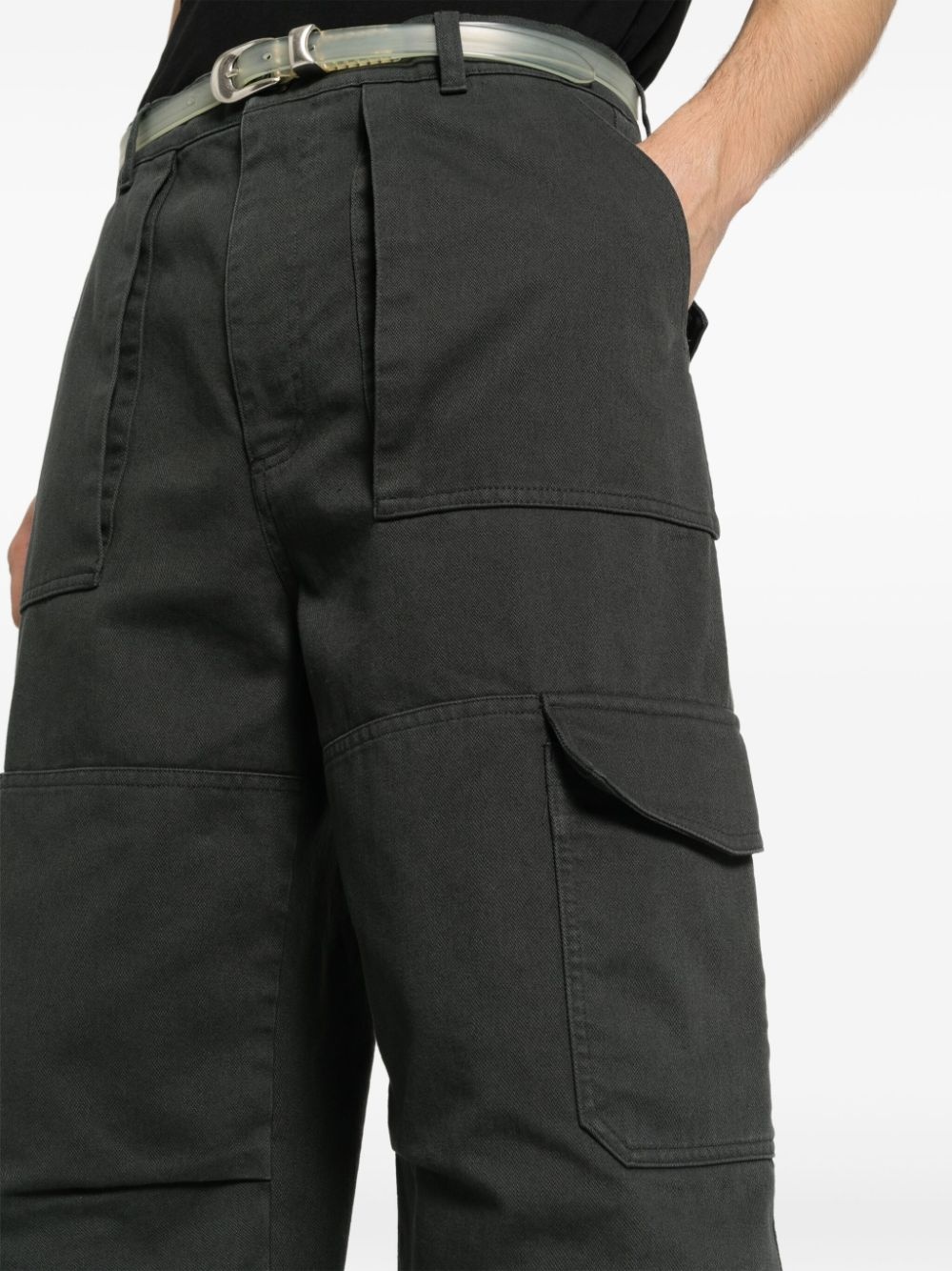 wide-leg cargo trousers - 5