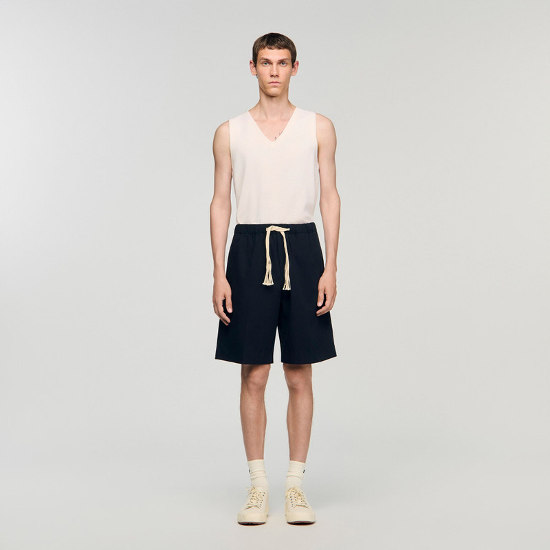 Sandro ELASTICATED WAIST COTTON SHORTS outlook
