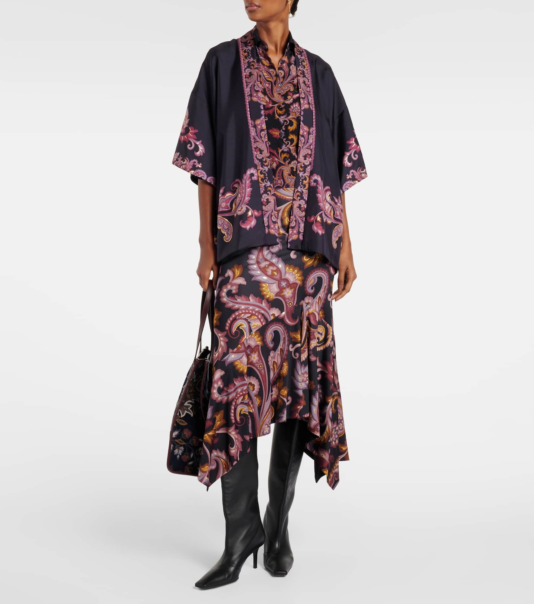 Paisley silk jacket - 2