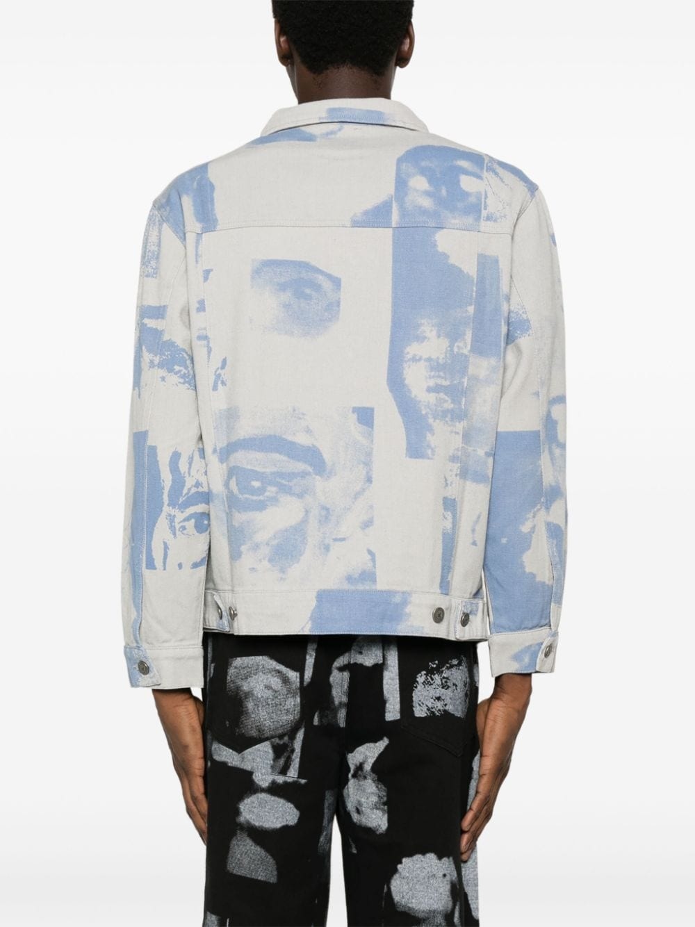 Faces Collage denim jacket - 4